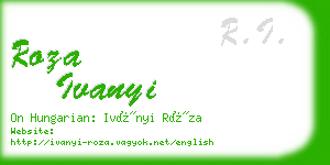 roza ivanyi business card